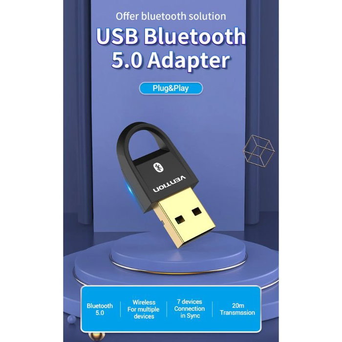Vention Adaptador USB Bluetooth 5.0 CDSB0 Negro Vention Adaptador USB Bluetooth 5.0 CDSB0 Negro